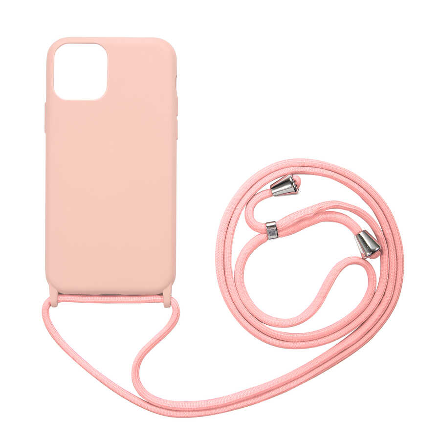 Apple iPhone 12 Pro Kılıf Zore Ropi Kapak - Pembe Açık