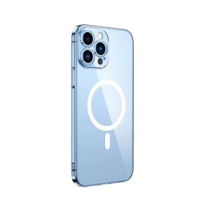 Apple iPhone 12 Pro Max Camera Protected M-Safe Charging Transparent Zore London Hard PC Case - Zore