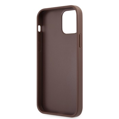 Apple iPhone 12 Pro Max Case Guess Original Licensed Large Metal Logo Design PU Leather Cover - 17