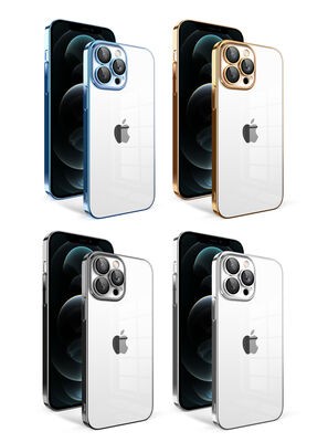 Apple iPhone 12 Pro Max Case With Camera Protection Color Framed Zore Garaj Cover - 2