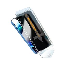 Apple iPhone 12 Pro Max Hayalet Ekran Koruyucu Zore Süper Fast Anti-Dust Privacy Toz Önleyici Temperli Ekran Filmi - Thumbnail