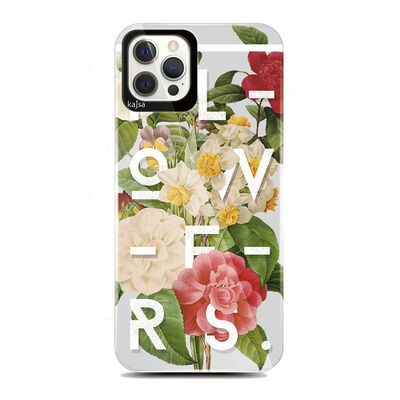 Apple iPhone 12 Pro Max Kılıf Kajsa Floral Kapak - 7