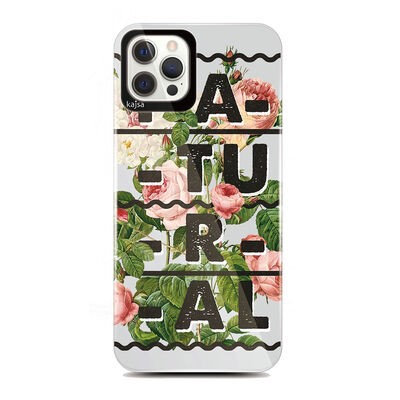 Apple iPhone 12 Pro Max Kılıf Kajsa Floral Kapak - 9