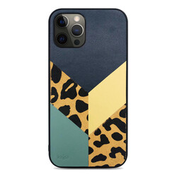 Apple iPhone 12 Pro Max Kılıf Kajsa Glamorous Serisi Leopard Combo Kapak - Kajsa