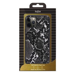 Apple iPhone 12 Pro Max Kılıf Kajsa Glamorous Serisi Snake Handstrap Kapak - 5