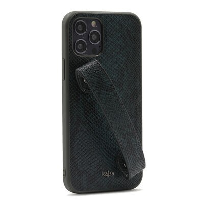 Apple iPhone 12 Pro Max Kılıf Kajsa Glamorous Serisi Snake Handstrap Kapak - 9