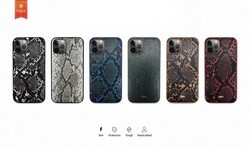 Apple iPhone 12 Pro Max Kılıf Kajsa Glamorous Serisi Snake Pattern Kapak - 6