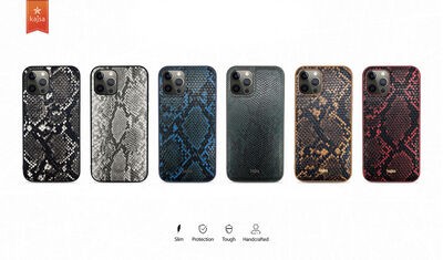 Apple iPhone 12 Pro Max Kılıf Kajsa Glamorous Serisi Snake Pattern Kapak - 6