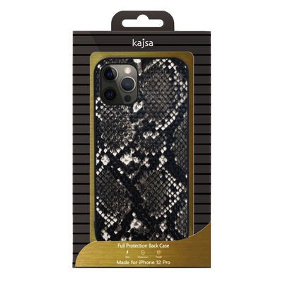 Apple iPhone 12 Pro Max Kılıf Kajsa Glamorous Serisi Snake Pattern Kapak - 3