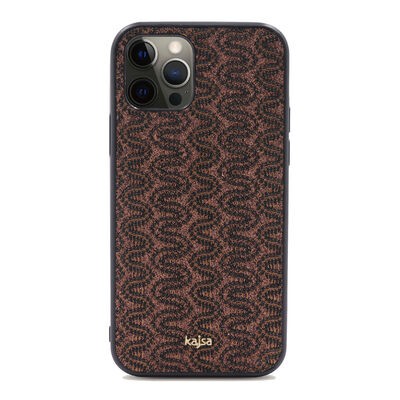 Apple iPhone 12 Pro Max Kılıf Kajsa Glamorous Serisi Waterfall Pattern Kapak - 9