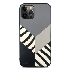 Apple iPhone 12 Pro Max Kılıf Kajsa Glamorous Serisi Zebra Combo Kapak - Kajsa