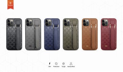 Apple iPhone 12 Pro Max Kılıf Kajsa Neo Clasic Serisi Mono K Strap Kapak - 3