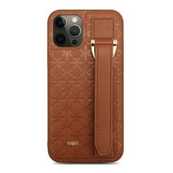 Apple iPhone 12 Pro Max Kılıf Kajsa Neo Clasic Serisi Mono K Strap Kapak - 5