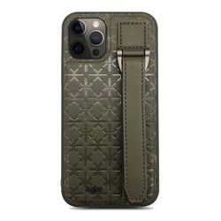 Apple iPhone 12 Pro Max Kılıf Kajsa Neo Clasic Serisi Mono K Strap Kapak - 6