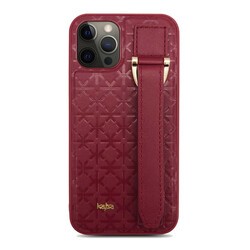 Apple iPhone 12 Pro Max Kılıf Kajsa Neo Clasic Serisi Mono K Strap Kapak - 10