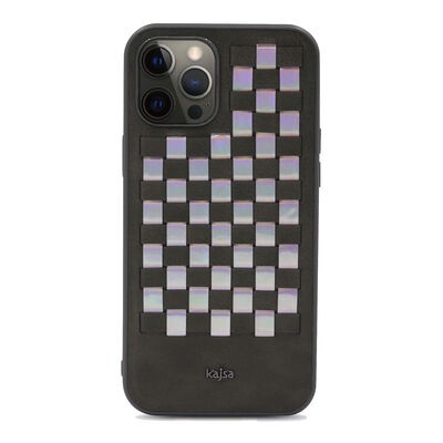 Apple iPhone 12 Pro Max Kılıf Kajsa Preppie Serisi Spotlight Woven Kapak - 8