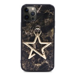 Apple iPhone 12 Pro Max Kılıf Kajsa Starry Serisi Marble Kapak - 6