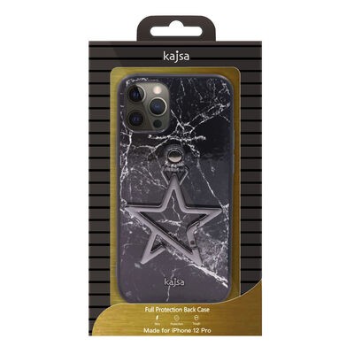 Apple iPhone 12 Pro Max Kılıf Kajsa Starry Serisi Marble Kapak - 4