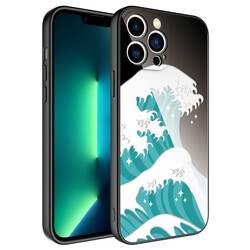 Apple iPhone 12 Pro Max Kılıf Kamera Korumalı Desenli Sert Silikon Zore Epoksi Kapak - Thumbnail