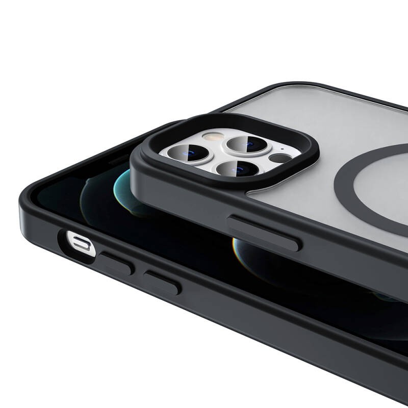 Apple iPhone 12 Pro Max Kılıf M-safe Şarj Özellikli Mat Arka Yüzey Zore Sio Kapak - 2