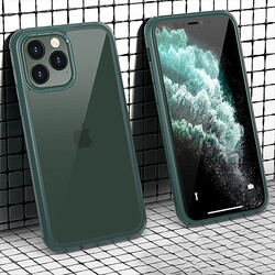 Apple iPhone 12 Pro Max Kılıf Zore Dor Silikon Temperli Cam Kapak - Thumbnail