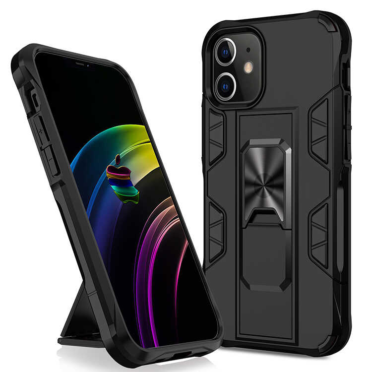 Apple iPhone 12 Pro Max Kılıf Zore Volve Kapak - Siyah