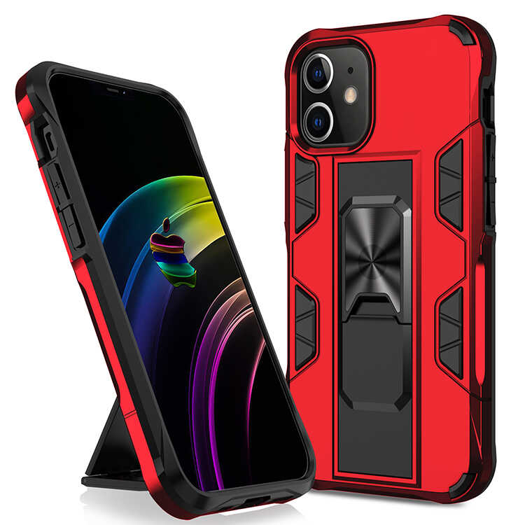 Apple iPhone 12 Pro Max Kılıf Zore Volve Kapak - Kırmızı