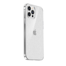 Apple iPhone 12 Pro Max Şeffaf Simli Benks Glitter Shinny Kapak - Thumbnail