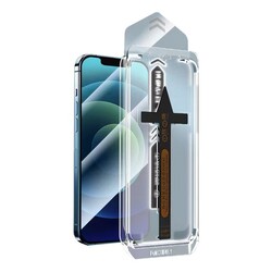 Apple iPhone 12 Pro Max Zore Süper Fast Anti-Dust Toz Önleyici Temperli Ekran Koruyucu - Zore