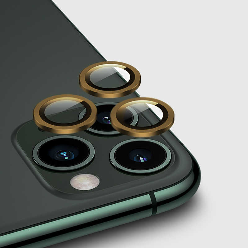 Apple iPhone 12 Pro Zore CL-02 Kamera Lens Koruyucu - Gold