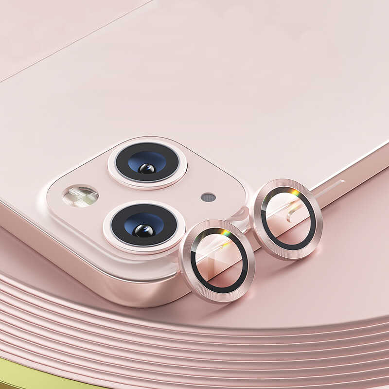 Apple iPhone 13 Benks New KR Kamera Lens Koruyucu - Pembe