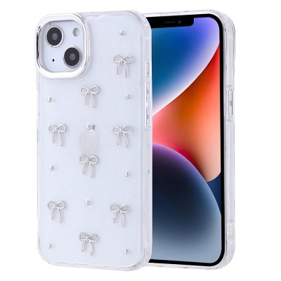 Apple iPhone 13 Case Airbag Design Glitter Transparent Zore Kutup Cover - 3