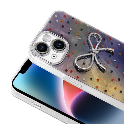 Apple iPhone 13 Case Camera Protection Figured Zore Ponti Silicone Cover - 9