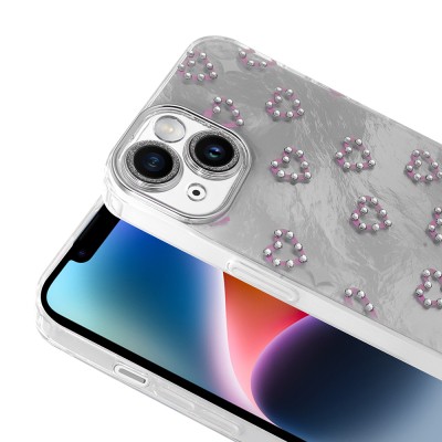 Apple iPhone 13 Case Camera Protection Figured Zore Ponti Silicone Cover - 13