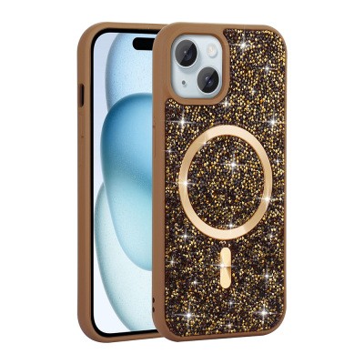 Apple iPhone 13 Case Diamond Design Magsafe charging Zore Mosaic Silicone Cover - 7