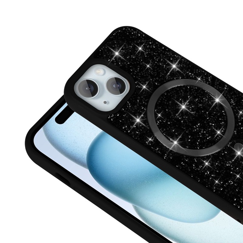 Apple iPhone 13 Case Diamond Design Magsafe charging Zore Mosaic Silicone Cover - 5