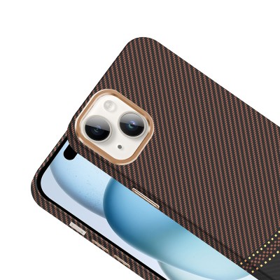 Apple iPhone 13 Case Magsafe Charging Feature Carbon Fiber Look Zore Gros Cover - 11