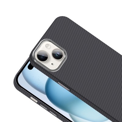 Apple iPhone 13 Case Magsafe Charging Feature Carbon Fiber Look Zore Gros Cover - 15