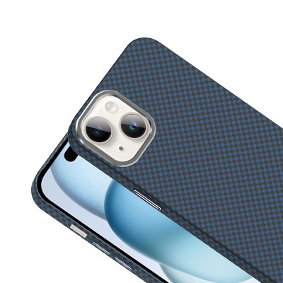 Apple iPhone 13 Case Magsafe Charging Feature Carbon Fiber Look Zore Gros Cover - 17