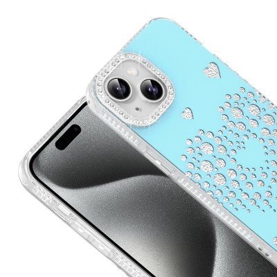 Apple iPhone 13 Kılıf Damla Taşlı Zore Rivas Sert PC Kapak - 4