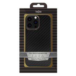 Apple iPhone 13 Kılıf Kajsa Carbon Fiber Collection Arka Kapak - 8