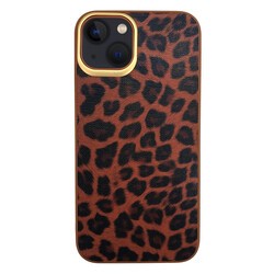 Apple iPhone 13 Kılıf Kajsa Glamorous Serisi Leopard Combo Kapak - 11