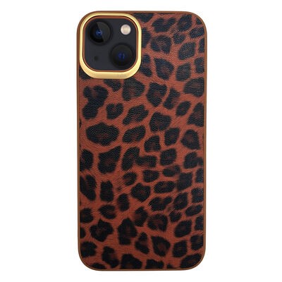 Apple iPhone 13 Kılıf Kajsa Glamorous Serisi Leopard Combo Kapak - 11