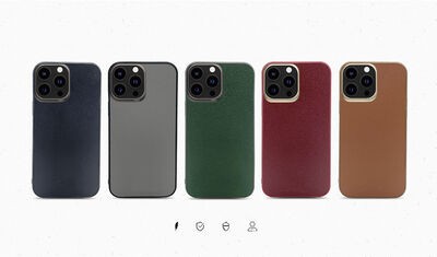 Apple iPhone 13 Kılıf ​Kajsa Luxe Collection Hakiki Deri Kapak - 2