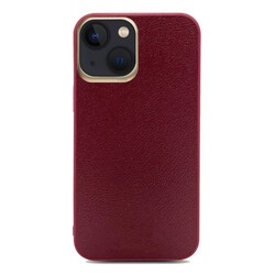 Apple iPhone 13 Kılıf ​Kajsa Luxe Collection Hakiki Deri Kapak - 12