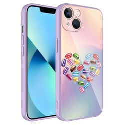 Apple iPhone 13 Kılıf Kamera Korumalı Desenli Sert Silikon Zore Epoksi Kapak - Zore