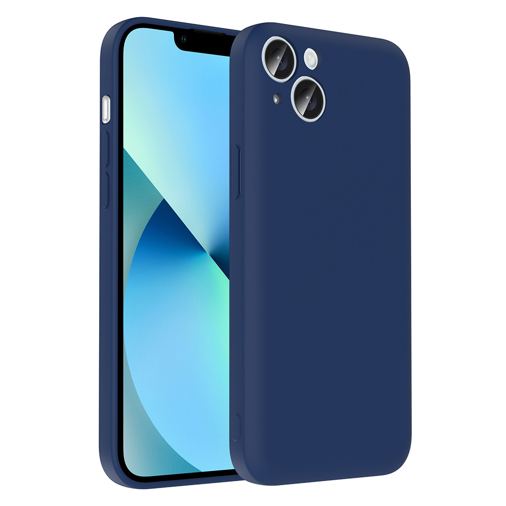 iPhone 13 Kılıf Kamera Korumalı Kartlık Hazneli NXXA Vitra Kapak - Lacivert