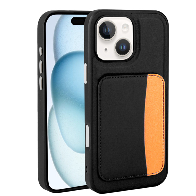 Apple iPhone 13 Kılıf Kartlıklı Zore X-Kart Silikon Kapak - Zore