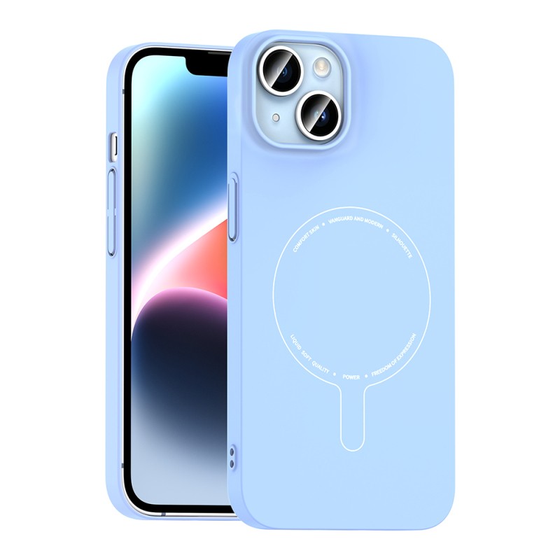 Apple iPhone 13 Kılıf M-Safe Şarj Özellikli Kamera Korumalı Zore Elio Sert PC Kapak - 1