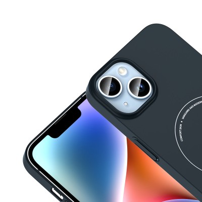 Apple iPhone 13 Kılıf M-Safe Şarj Özellikli Kamera Korumalı Zore Elio Sert PC Kapak - 18